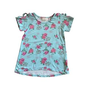 Floral Kids Shirt - Pink and Blue